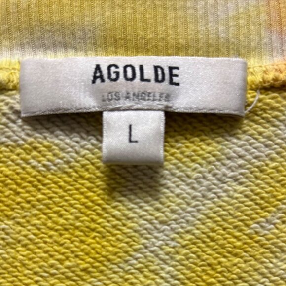 Agolde Womens Tie-Dye Balloon Sleeve Sweatshirt Size L - Picture 8 of 8